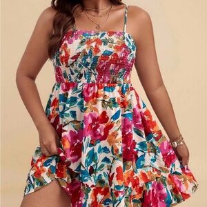 SHEIN Colorful Floral Mini Dress